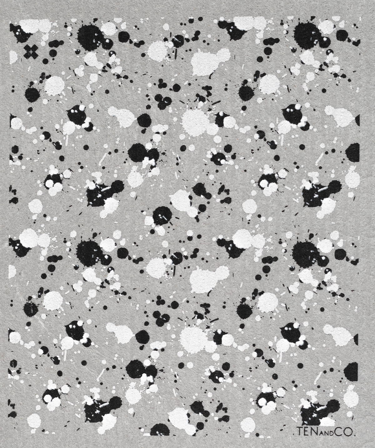 Splatter Grey Sponge Cloth